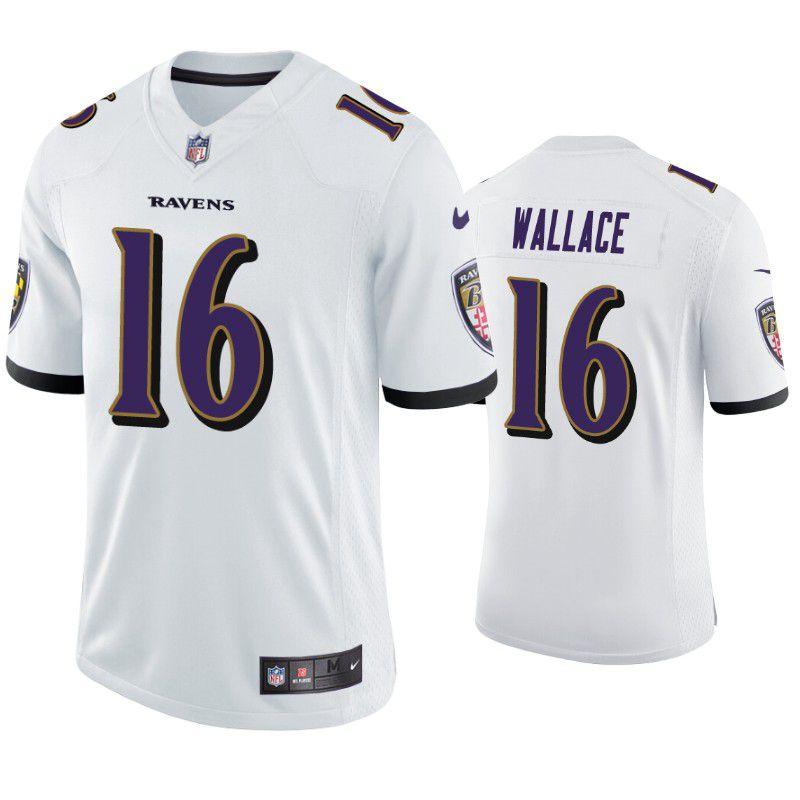 Men Baltimore Ravens #16 Tylan Wallace Nike White Game NFL Jersey